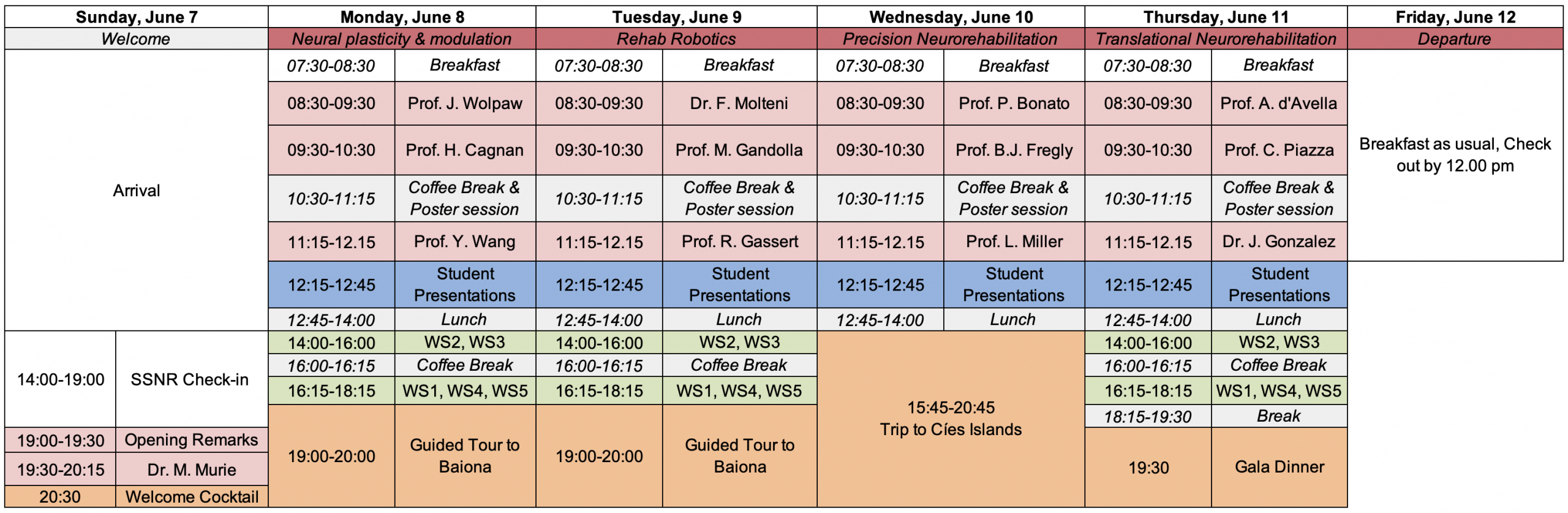 SSNR2026 Calendar